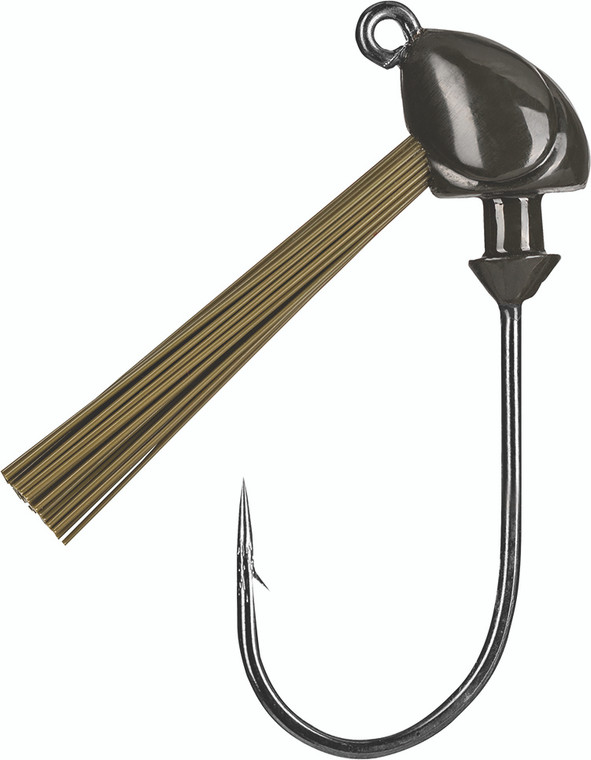 Strike King - Weedless Squadron Head - 1/2oz 3pk Green Pumpkin - SSHW12-46