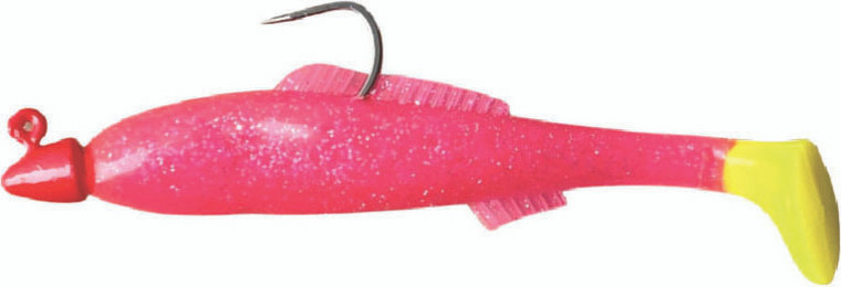 H & H - King Cocahow Minnow Jig - 6in 1oz Hot Pink Glt/cht - KCMJ1-99