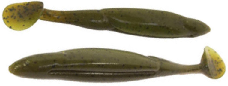 V&M Baits - Thunder Shad - 4.25in 8pk Grn Pmp/wtrml - TSGPWS8
