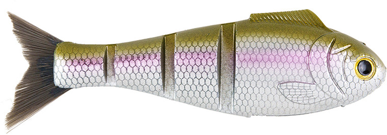 Bucca Bait - Baby Bull Shad Weedless - 4.5in 3/4oz Shiner 2pk -