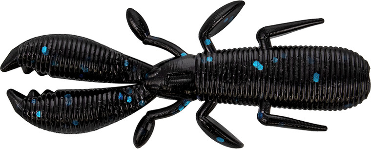 Yamamoto - Covert Craw - 2.5in 10pk Blk W/lrg Blu - Yamamoto - Covert Craw - 2.5in 10pk Blk W/lrg Blu -