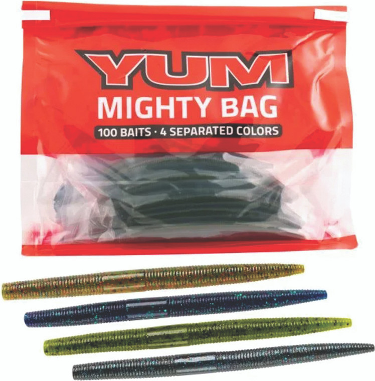Yum - Dinger Worm Mighty Bag - 5in 100bg All Time Favor -