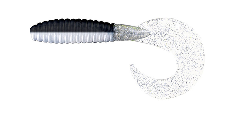 Big Bite - Fat Grub - 2in 10pk Black-n-silver -
