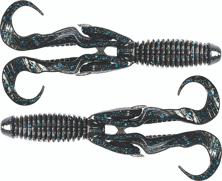 Z-Man - Gremlin Creature Bait - 4.5in 4pk Black/blue Flk -