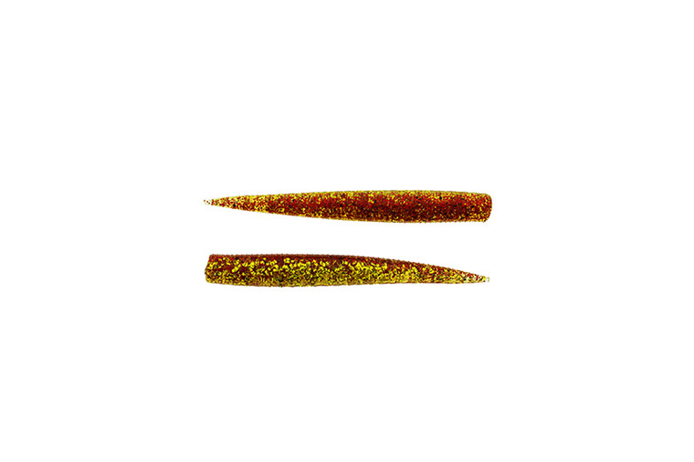 Bass Assassin - Litl P&v Twitch Bait - 3.5in 10bg Red Gold Shin -
