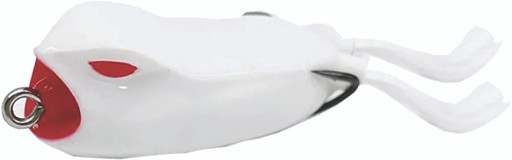 Prototype Lures - Smasher Pro Popper Frog - 2.5in 1/2oz Spook White -