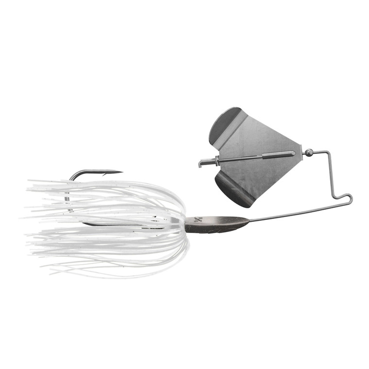 Buckeye - Buzzerk Buzzbait - 1/4oz Wht W/nickel Blade -