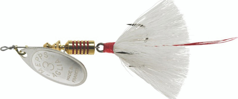 Mepps - Aglia Dressed Treble - 1/6oz Silver-white -