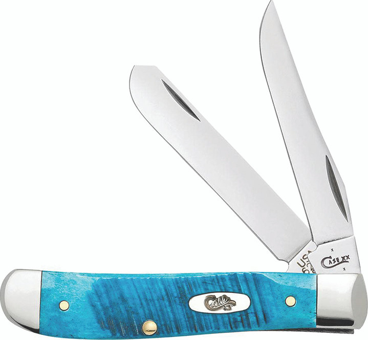Case - Traper Mini Pocket Knife - 2bl 3.5in Cari Blue Bone - 25593