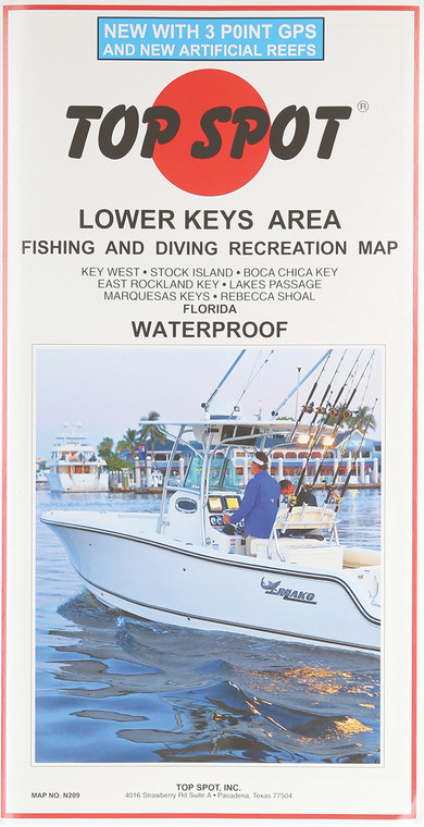Top Spot - Fishing Map - Lower Keys Area - N-209