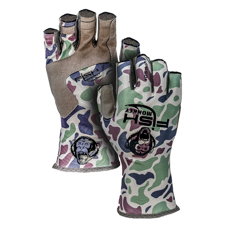 Fish Monkey - 1/2 Finger Guide Glove - Xl Old School Beige -