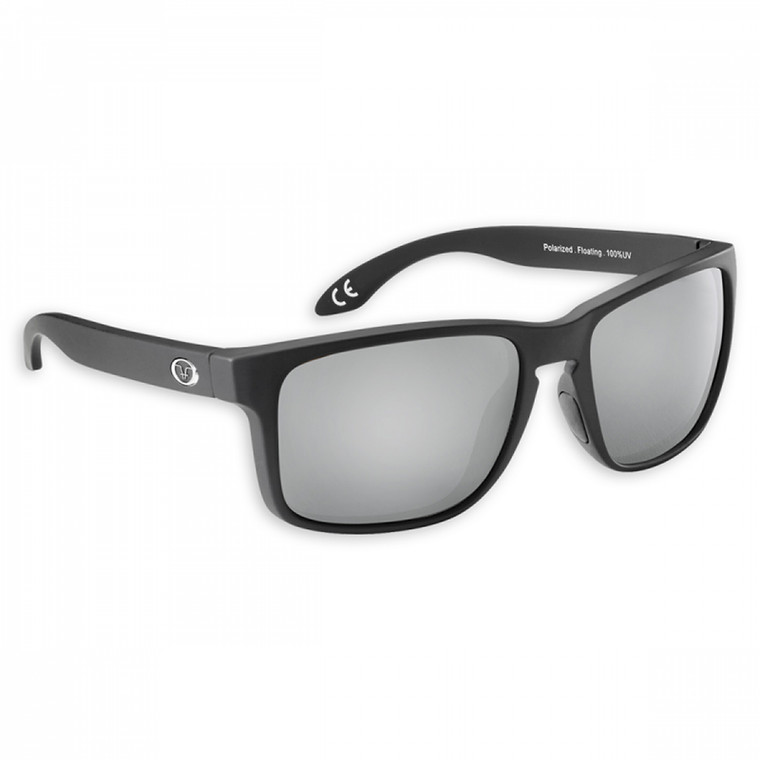 Flying Fisherman - Plrzd Lagoon Jr Sunglass - Matte Black/slvr Mirror -