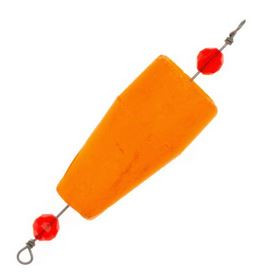 Comal - Popping Float Wgtd Rig - 4in Orange 1pk 12bg - 85WR-OR-4-12