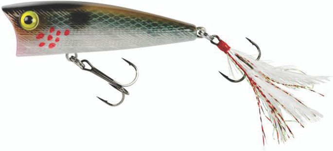 Rebel Lures - Pop R P71 Topwater Bait - 3.18in 9/16oz Blue Candy - P71579