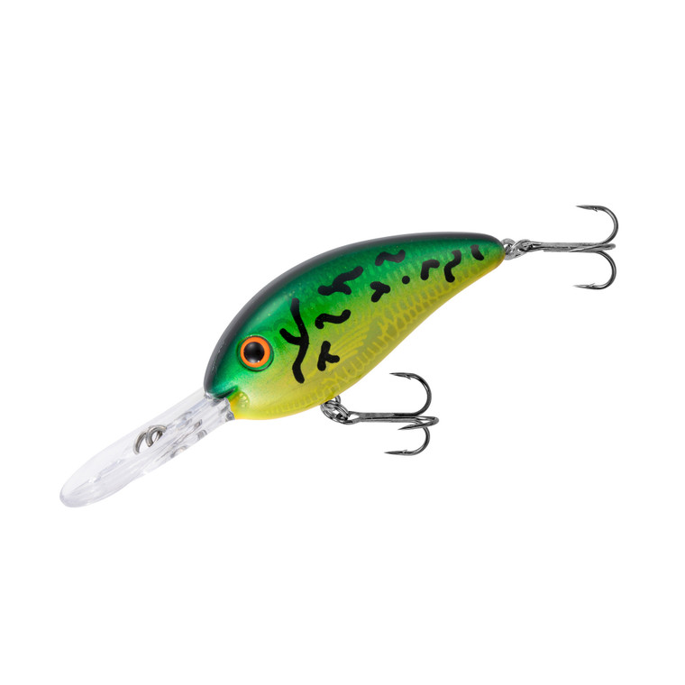 Bomber - Fat Free Fry Crankbait - 2in 1/4oz Fire Tiger -
