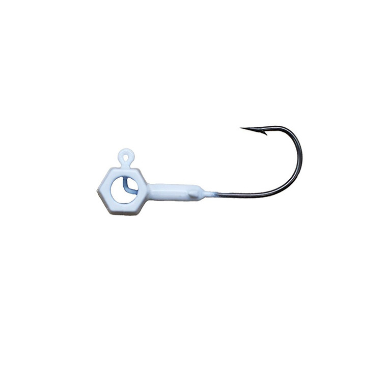 Leland - Eyehole Hammer Jighead - 1/8oz 5pk White -