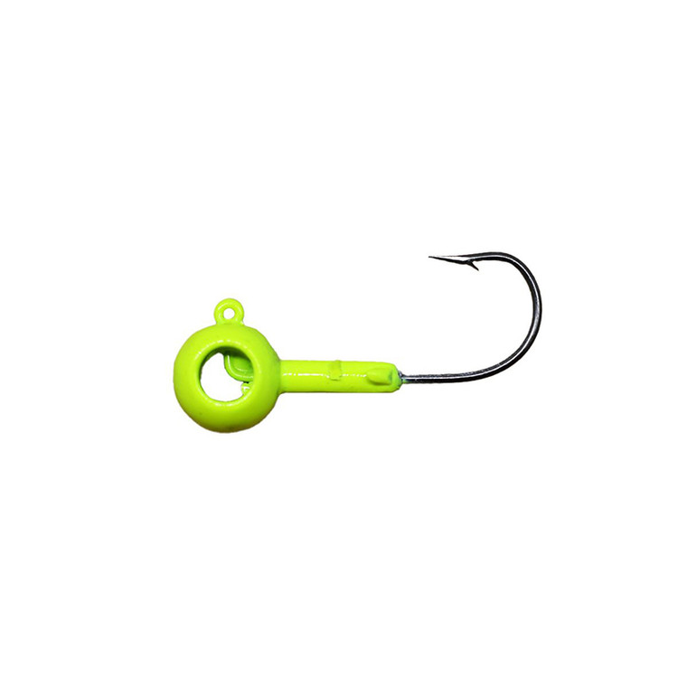 Leland - Eyehole Round Jigheads - 3/16oz 5pk Chartreuse -