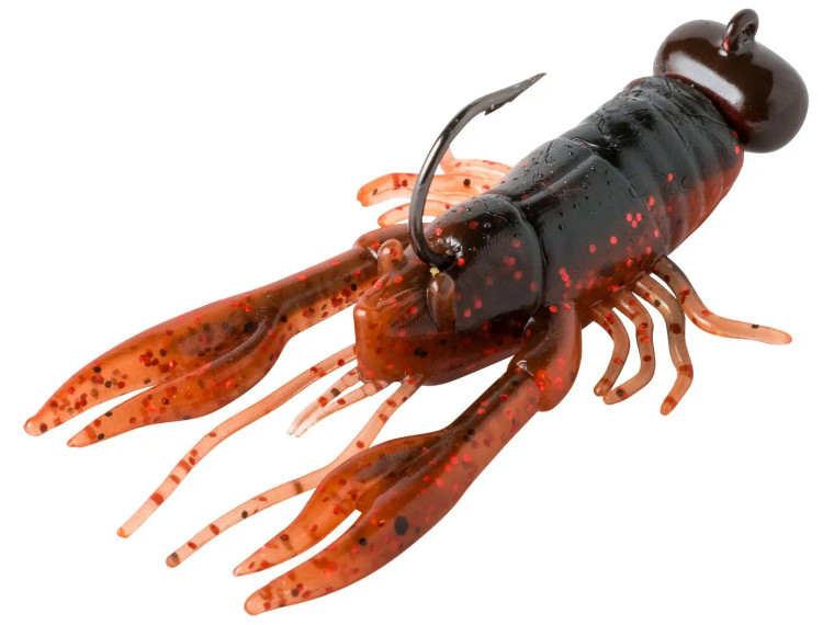 Rebel Lures - Creek Craw - 1 7/8in 6pk 3jh Texas Re -