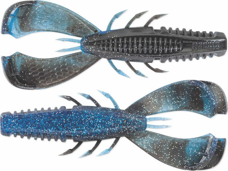 Rapala - Crush City Clean Up Craw - 3.5in 7pk Black/blue - Rapala - Crush City Clean Up Craw - 3.5in 7pk Black/blue -