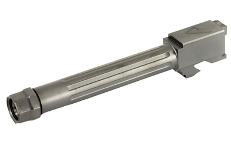 Agency Arms Mid Line Barrel  9MM  Black Nitride Finish  Threaded And Fluted  Fits Glock 17 MLG17T/FDLC