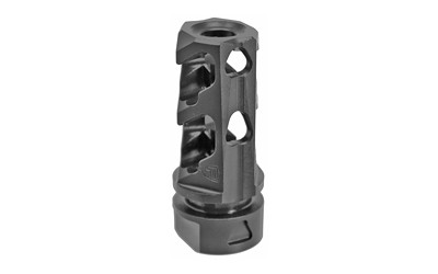Fortis Manufacturing  Inc. Muzzle Brake  Fits 300 Blackout through 7.62X39  Threaded 5/8X24  Black Color  Nitride Finish  Includes Crush Washer  Compatible with Fortis Control Shield 300BLK-MB