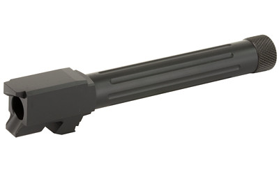 Lone Wolf Distributors AlphaWolf Barrel  9MM  Salt Bath Nitride Coated  Threaded/Fluted  416R Stainless Steel  Conversion to 9mm Stock Length  For Glk 22/31 Gen 1-4  Includes Thread Protector  Made in the USA AW-229TH