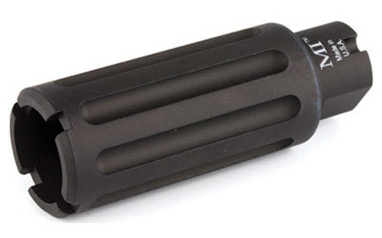 Midwest Industries Blast Can  M14X 1.0 LH TPI  For .30 Caliber AK Rifles  Overall Length 3.375"  Includes Crush Washer  Black Hardcoat Anodized 6061 Aluminum MI-BC762X39