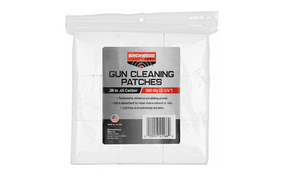 Birchwood Casey Cleaning Patches  2 1/4"  9MM  .38-.45 Caliber  500 Patches BC-41166