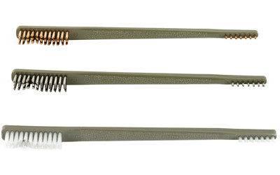 Otis Technology All Purpose Brush  3 Each- Nylon  Stainless Steel  Bronze   9 Brushes Total FG-316-BP