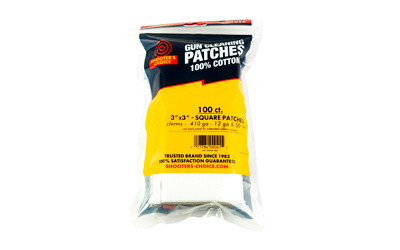 Shooter's Choice Shooters Choice Cleaning Patch  3"  100 Pack SHF-919SQ-100