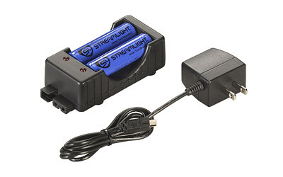 Streamlight 18650 Charger  Flashlight  Charging Cradle w/ 18650 Lithium ion Batteries  Black 22011