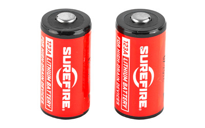 Surefire Battery  CR123A Lithium  2 Pack  Red SF2-CB