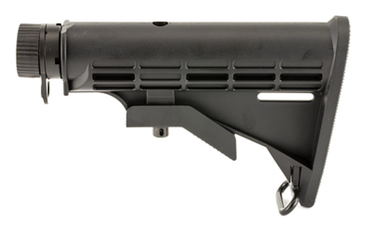 Leapers  Inc. - UTG Model 4  6-Position Mil-Spec Stock Assembly w/ Buffer  Buffer Tube  & Spring  Black RBU6BM Leapers  Inc. - UTG Model 4  6-Position Mil-Spec Stock Assembly w/ Buffer  Buffer Tube  & Spring  Black RBU6BM