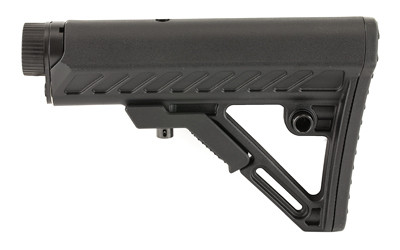 Leapers  Inc. - UTG Model 4  Combat Ops S2  Stock Kit  6-Position Mil-Spec Stock Assembly  includes Extension Tube  Buffer  Buffer Spring  Tear-drop Ring and Castle Nut  Black Finish RBUS2BM