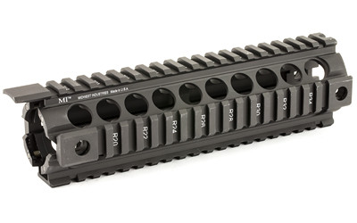 Midwest Industries Mid-Length Generation 2 Two Piece Drop-In-Handguard  Fits AR-15 Rifles  4-Rail Handguard  Built-In QD Points  9"  Black MCTAR-18G2