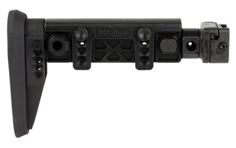 Midwest Industries Alpha Side Folding Stock  Fits AK47 and Other Firearms that Include a 1913 Stock Adapter  Black MI-AK-ALPHA-FS