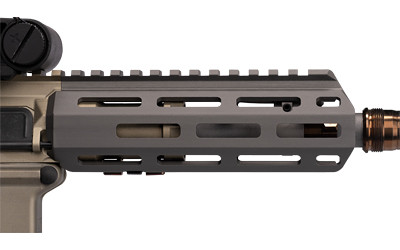 Q Honey Badger Handguard Kit  M-LOK  6"  Fits Honey Badger/AR Upper Receivers  Clear Anodized Finish  Gray  Includes Barrel Nut and Hardware 6-HB-MLOK-HG-KIT