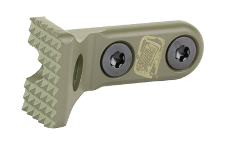 Sons of Liberty Gun Works Presscheck  Quick Detach Barricade Stop  M-LOK  Steel Construction  Cerakote Finish  Moss Green BARRICADE-MOSS