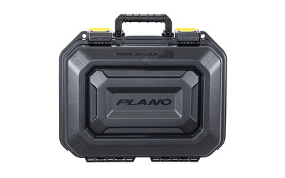 Plano All Weather 2  2 Pistol Case  14"x10"x5"  Pluck to Fit Foam  Black and Yellow PLA118LG