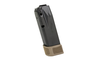 CANIK MC9 Magazine  9MM  15 Rounds  Fits Canik MC9  Matte Finish  Black  Includes Flat Dark Earth Extension MA2278D
