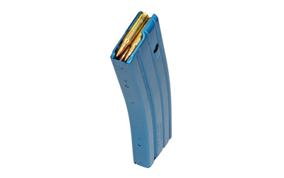 DURAMAG Magazine  223 Remington/556NATO  30 Rounds  Fits AR Rifles  Black Anti-tilt AGF Follower  Aluminum  Blue 3023005175CPD