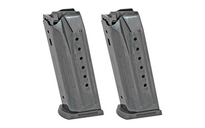 Ruger Magazines  9MM  15 Rounds  Fits Ruger Security-9  Steel  Black  2 Pack 90684