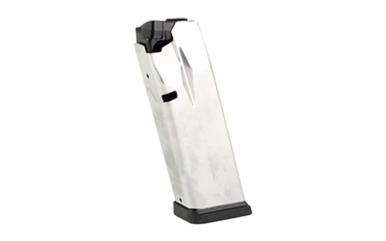 Springfield Magazine  9MM  15 Rounds  Fits Hellcat Pro  Silver Stainless Steel Body with Black Base Plate HCP5915