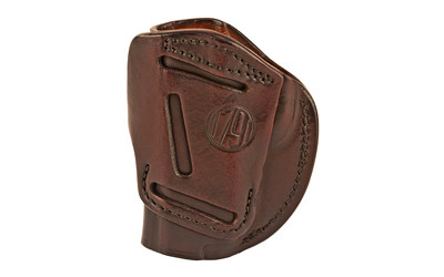 1791 Gunleather 4 Way Holster  Leather Belt Holster  Right Hand  Signature Brown  Fits Glock 48 & S&W EZ380  Size 1 4WH-1-SBR-R