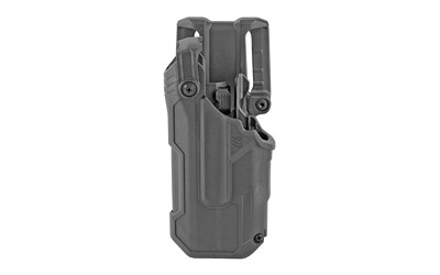 BLACKHAWK T-Series L3D  Duty Holster  Left Hand  Black Finish  Fits Glock 17/22/31 With TLR7  Includes Jacket Slot Belt Loop 44N700BKL