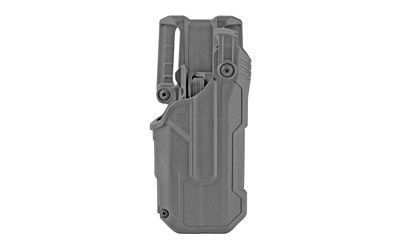 BLACKHAWK T-Series L3D  Duty Holster  Right Hand  Black Finish  Fits Glock 17/22/31 With TLR7  Includes Jacket Slot Belt Loop 44N700BKR