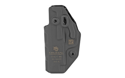 Crucial Concealment Covert IWB  Inside Waistband Holster  Ambidextrous  Kydex  Black  Fits Sig Sauer P365XL 1113