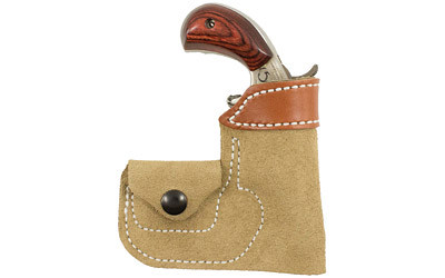 DeSantis Gunhide North American Arms Pocket Holster  Fits North American Arms with 1" - 1 1/8" Barrel  Ambidextrous  Ammo Pouch  Leather Material  Tan Finish 109NAX4Z0
