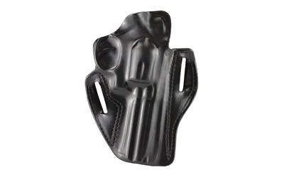DeSantis Gunhide 002  Speed Scabbard  Belt Holster  2 Belt Slots  No Tension Screw  Fits 4" Ruger GP100  S&W L Frame  Colt Python  Colt Trooper  Dan Wesson 15/2  15/2V  15/2VH  Right Hand  Black Leather 002BA34Z0