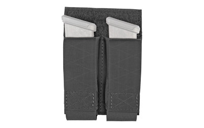 Grey Ghost Gear Double Pistol Magna Mag Pouch  Laminate Nylon  the Pouch Attaches to any MOLLE/PALS Style Webbing With Two Included Malice Clips  Black GTG0380-2